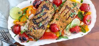 Grilled Salmon with Fresh Herbs